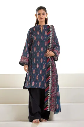 2PC Unstitched Printed Lawn Shirt and Dupatta KSD-2630