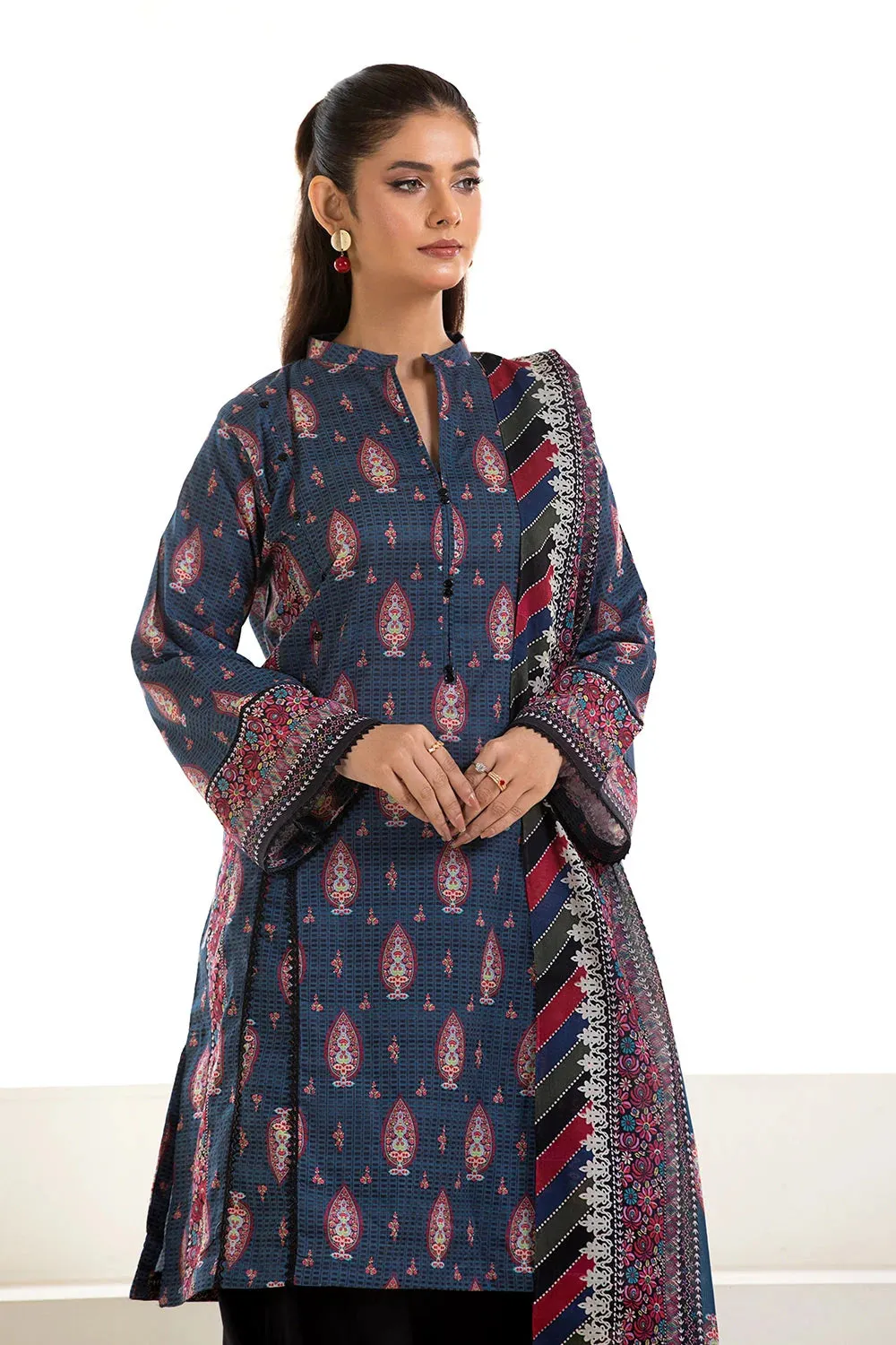 2PC Unstitched Printed Lawn Shirt and Dupatta KSD-2630