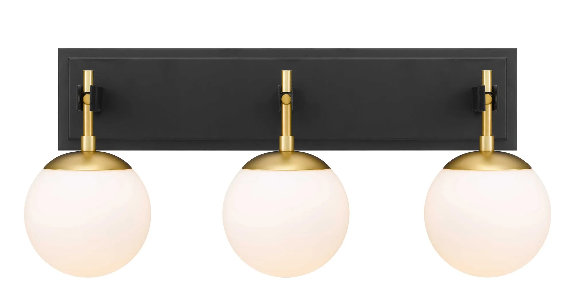 Allie 352B03BLSB 3-Light Vanity Light - Black/Satin Brass