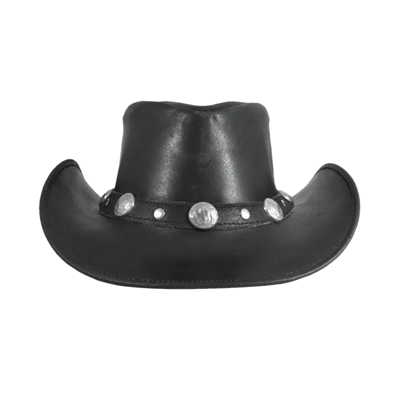 Amer-I-Mex Buffalo Nickel Black Leather Hat 894-BLACK