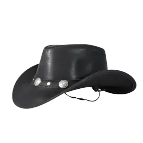 Amer-I-Mex Buffalo Nickel Black Leather Hat 894-BLACK