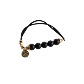 Barse Rockin' Leather and Stone Bracelet-Black Onyx