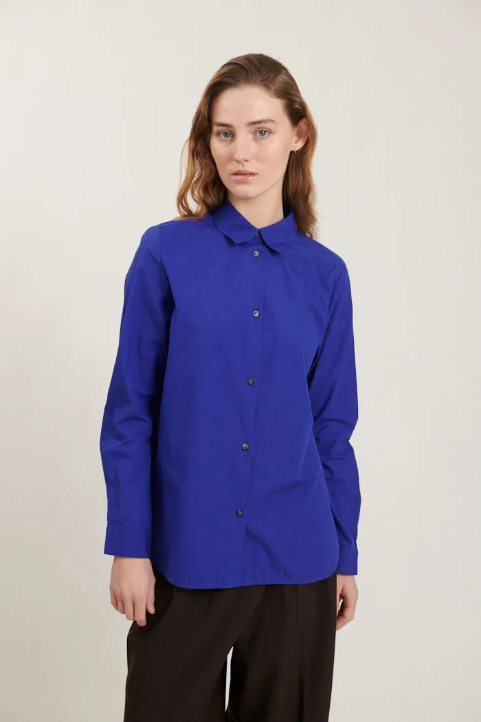 BASIC APPAREL Vilde classic shirt clematis blue women