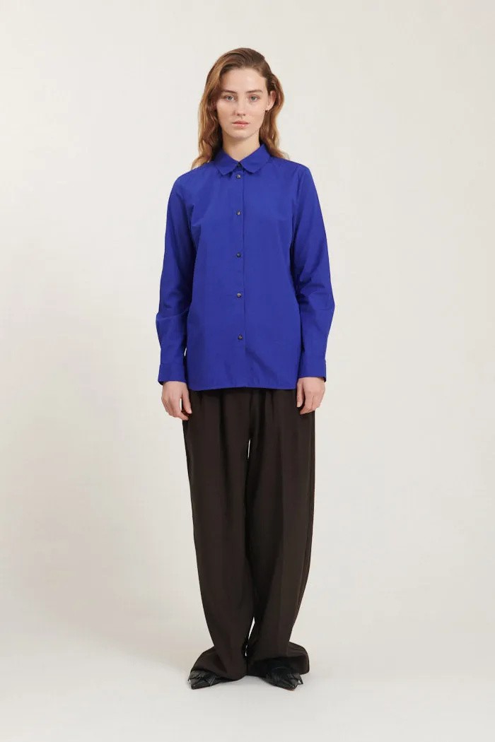 BASIC APPAREL Vilde classic shirt clematis blue women