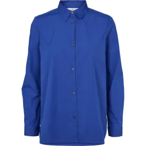 BASIC APPAREL Vilde classic shirt clematis blue women