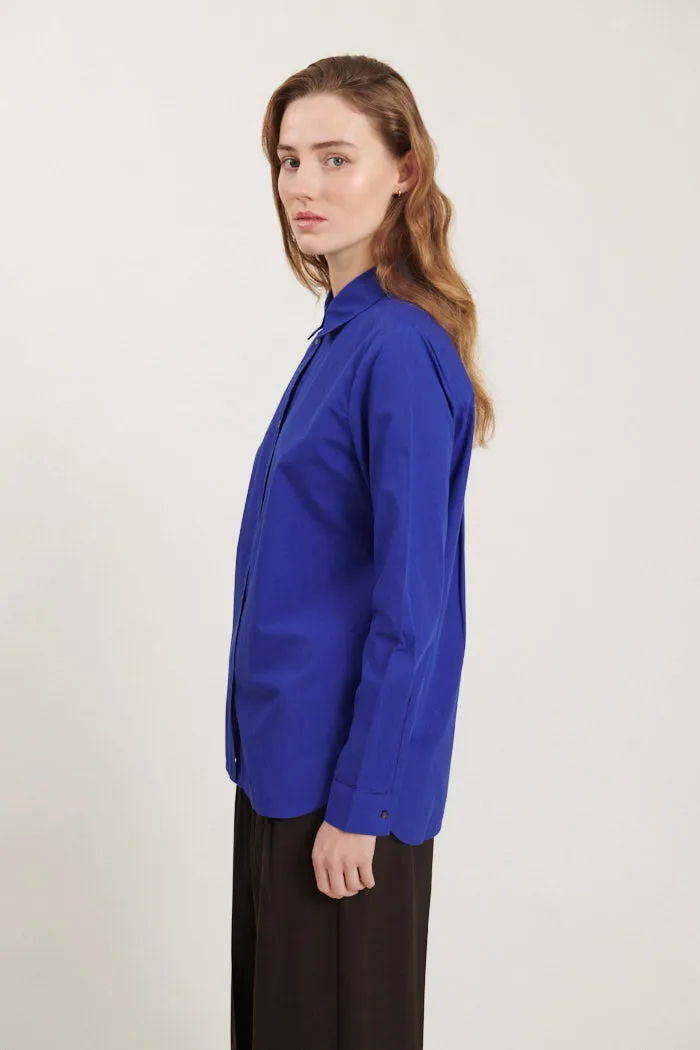 BASIC APPAREL Vilde classic shirt clematis blue women