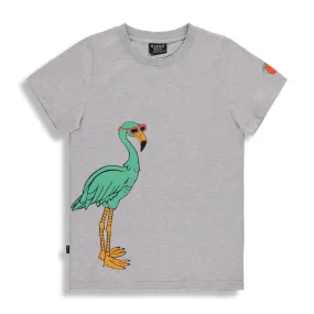 Birdz Carnival Flamingo Tee - Grey