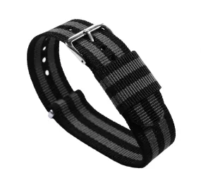 Black Smoke James Bond Nylon NATO® Style Watch Band