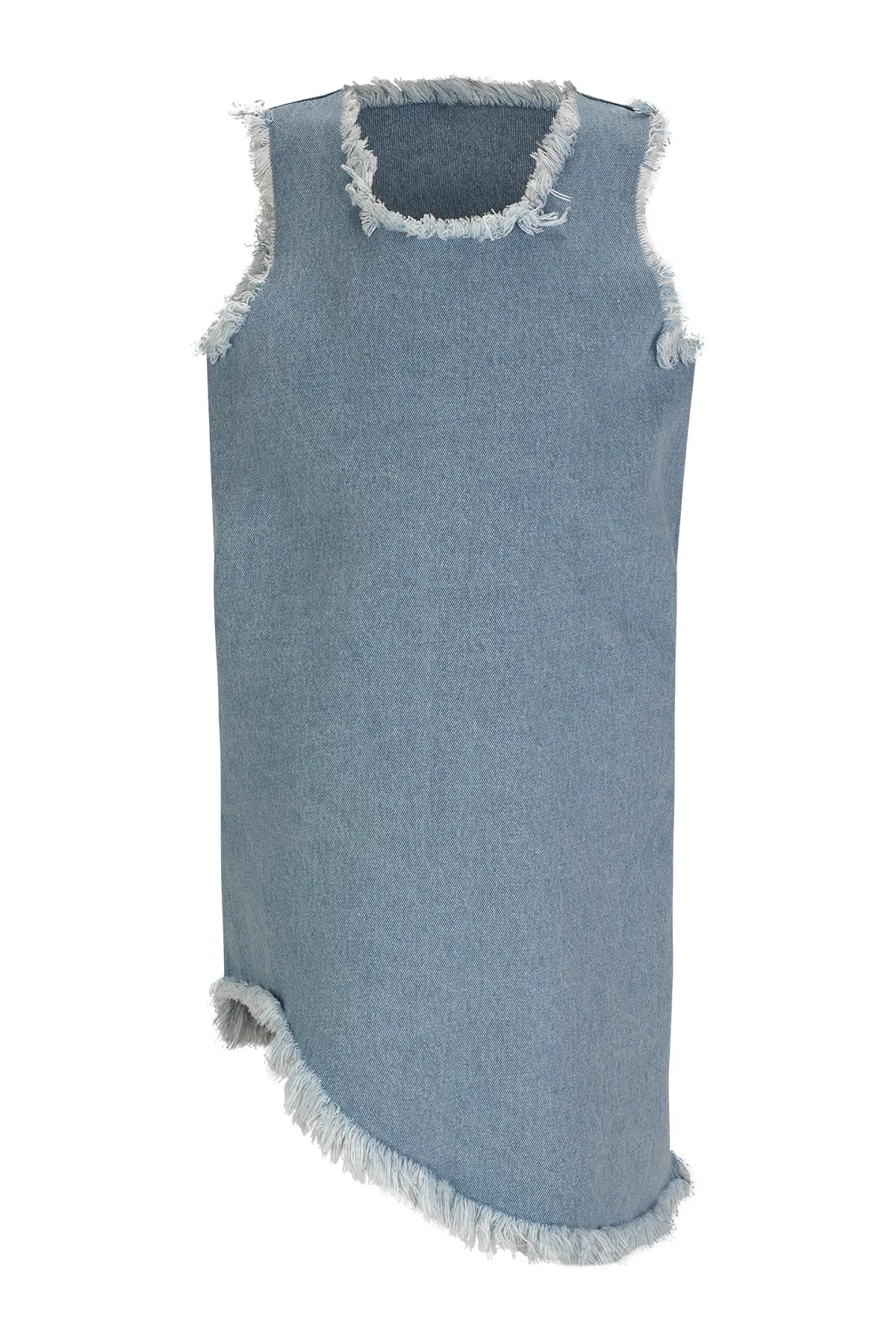 BLUE DENIM SLEEVELESS DRESS