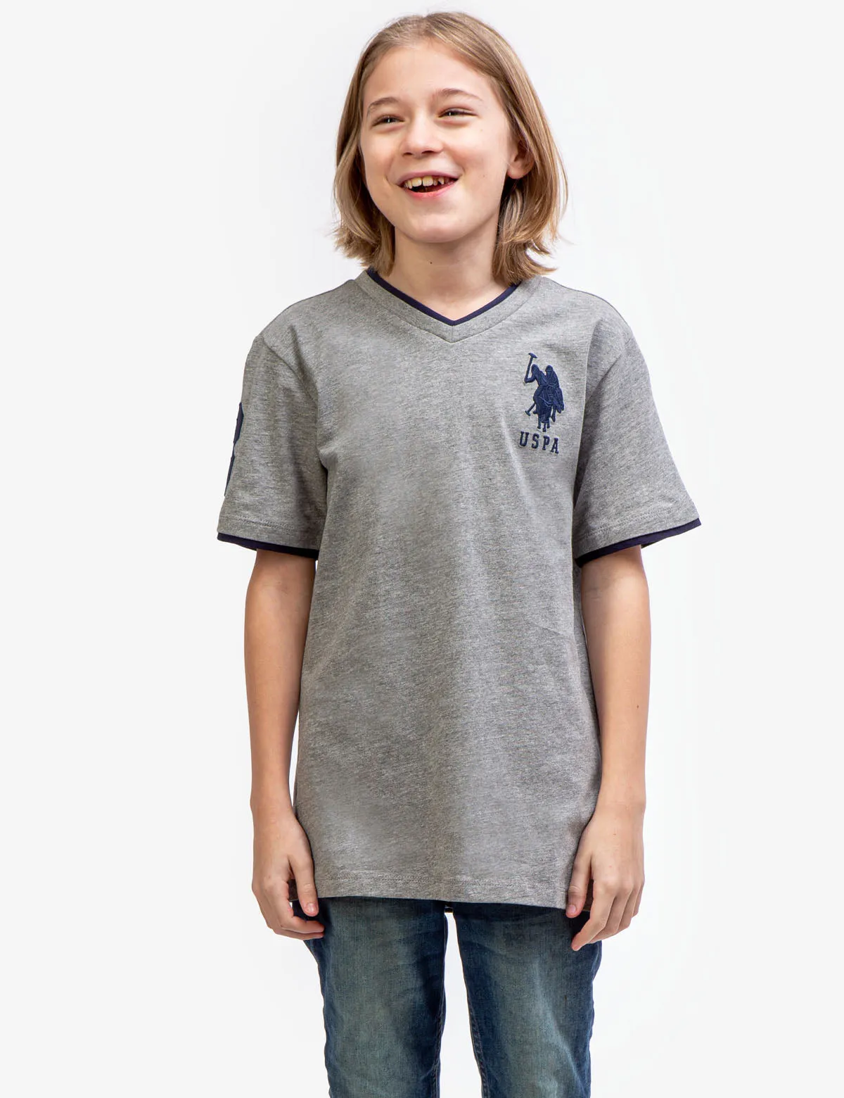 BOYS BASIC V-NECK T-SHIRT