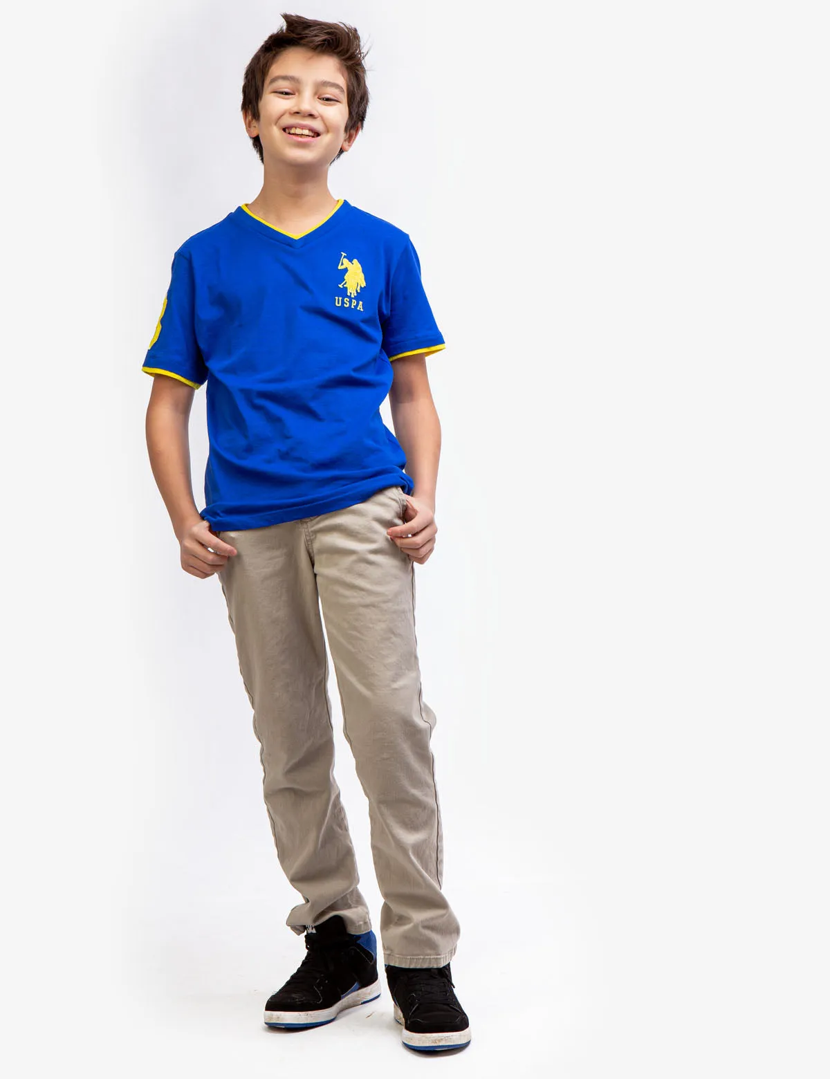 BOYS BASIC V-NECK T-SHIRT