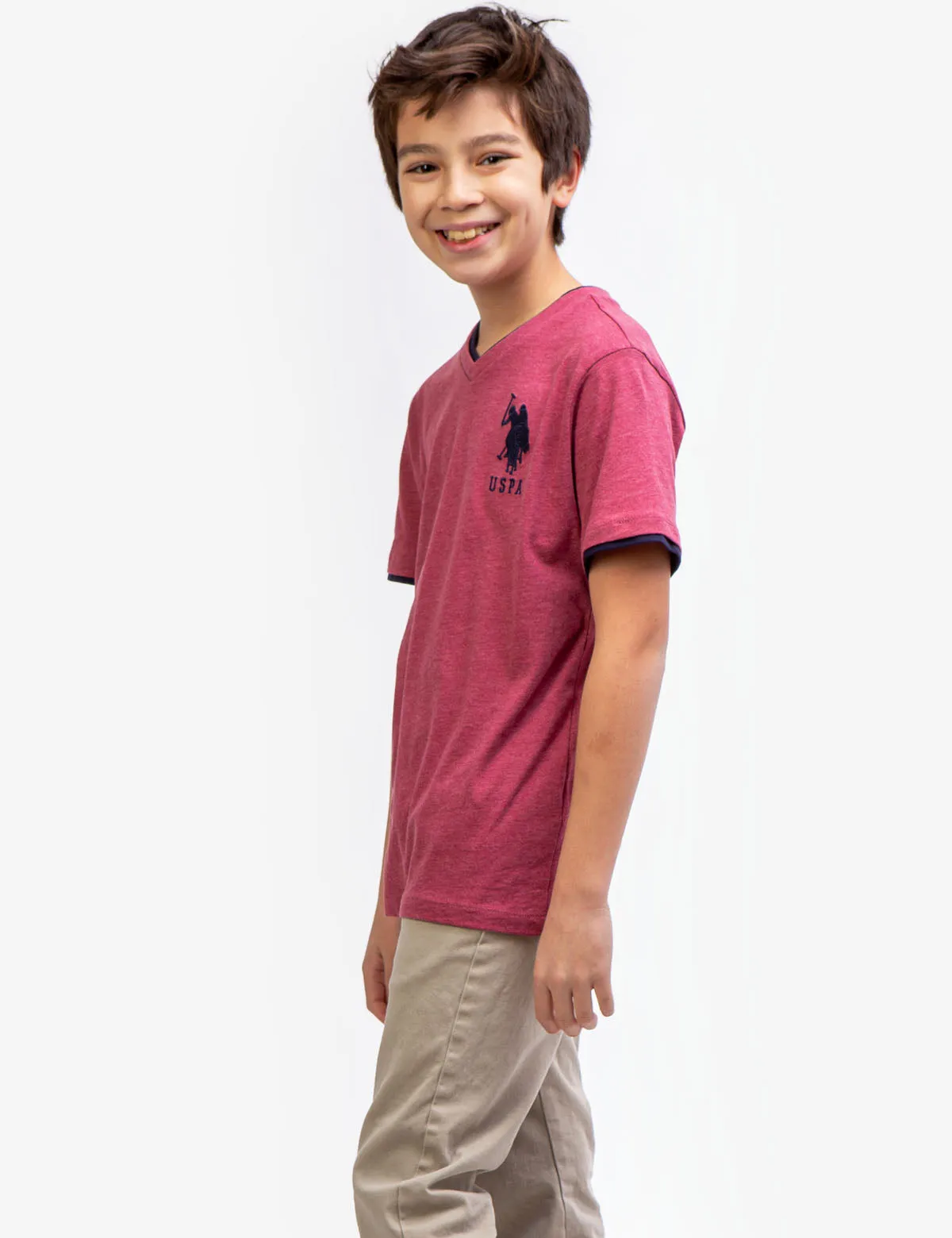 BOYS BASIC V-NECK T-SHIRT