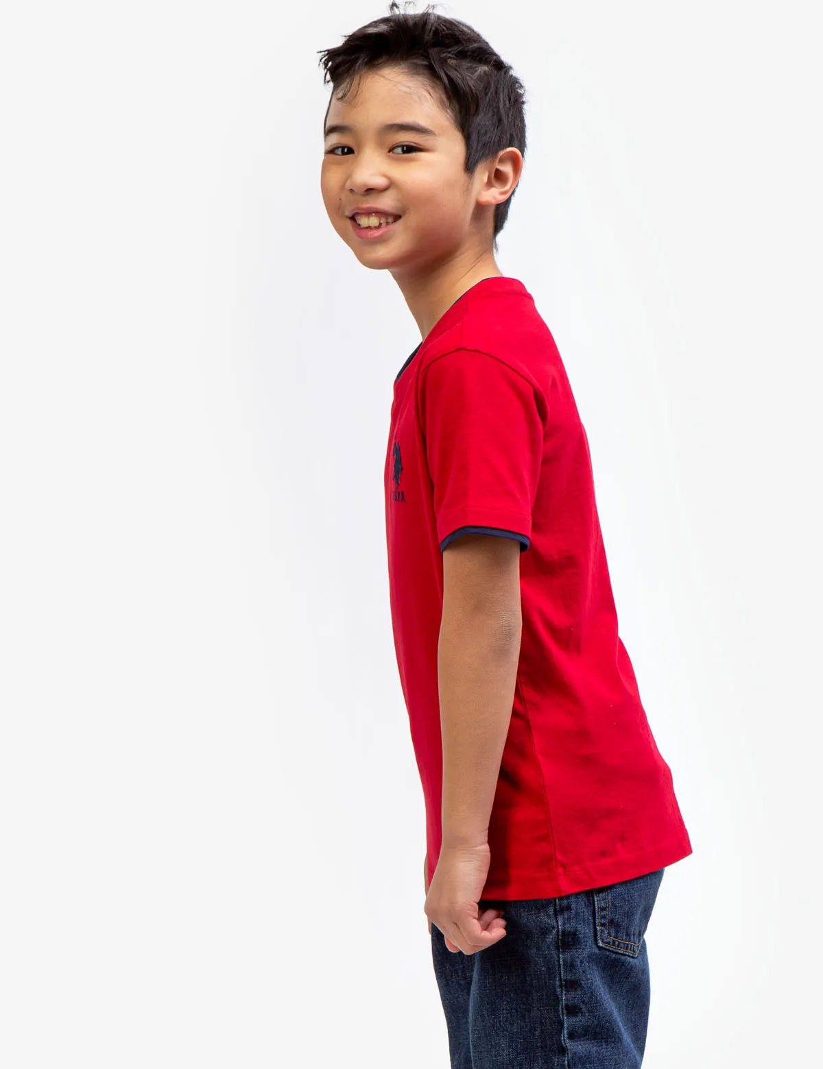 BOYS BASIC V-NECK T-SHIRT