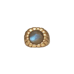 Brass Morella Ring with Labradorite