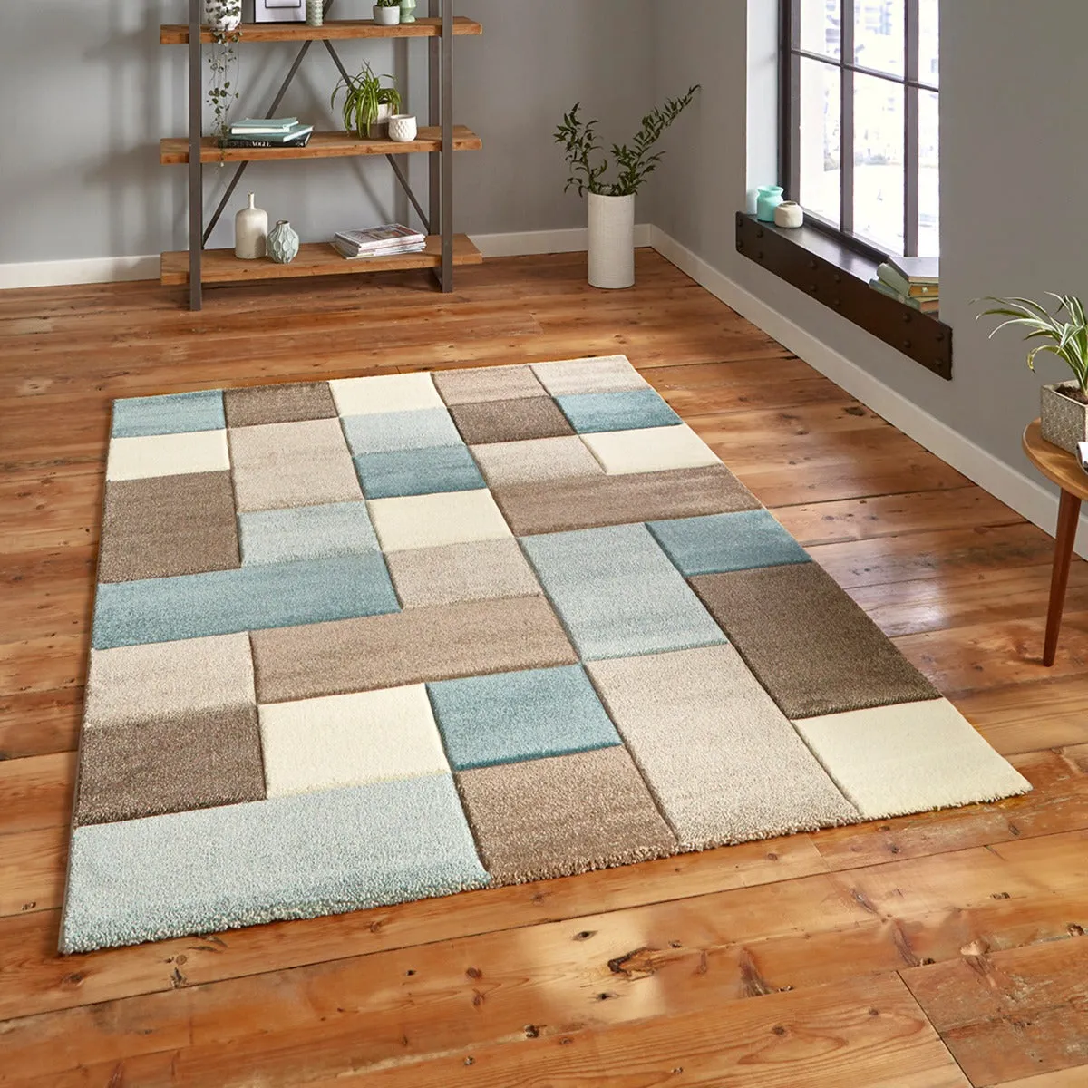 Brooklyn Beige Blue Rug