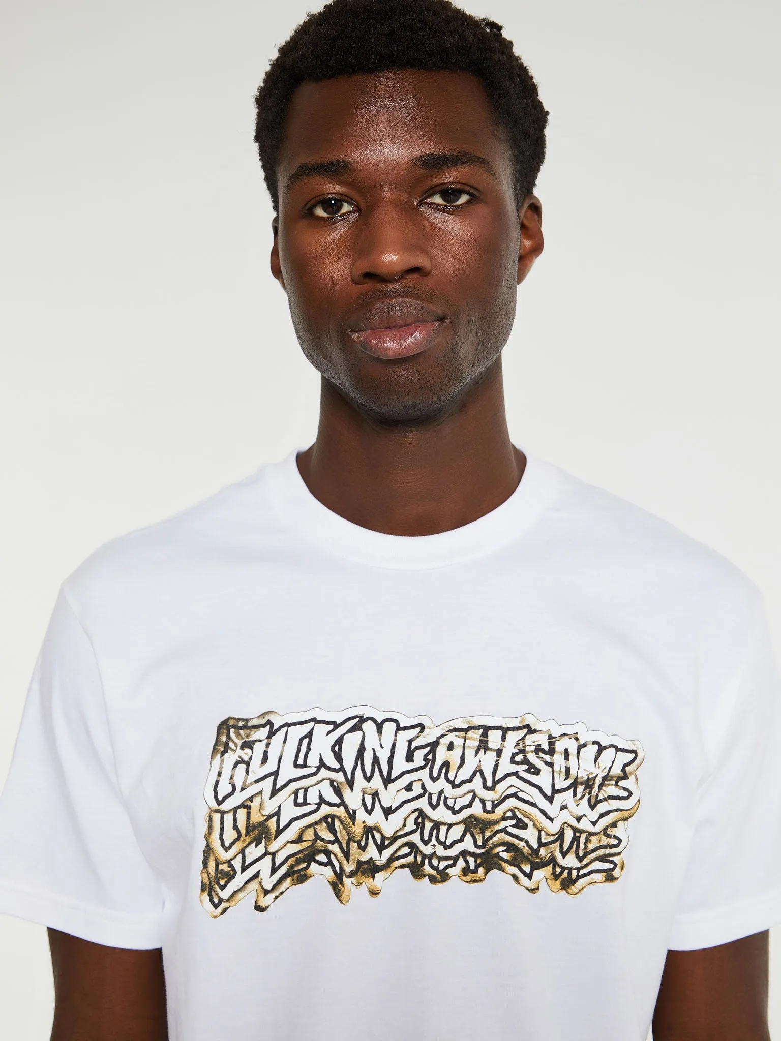 Burnt Stamp T-Shirt in White