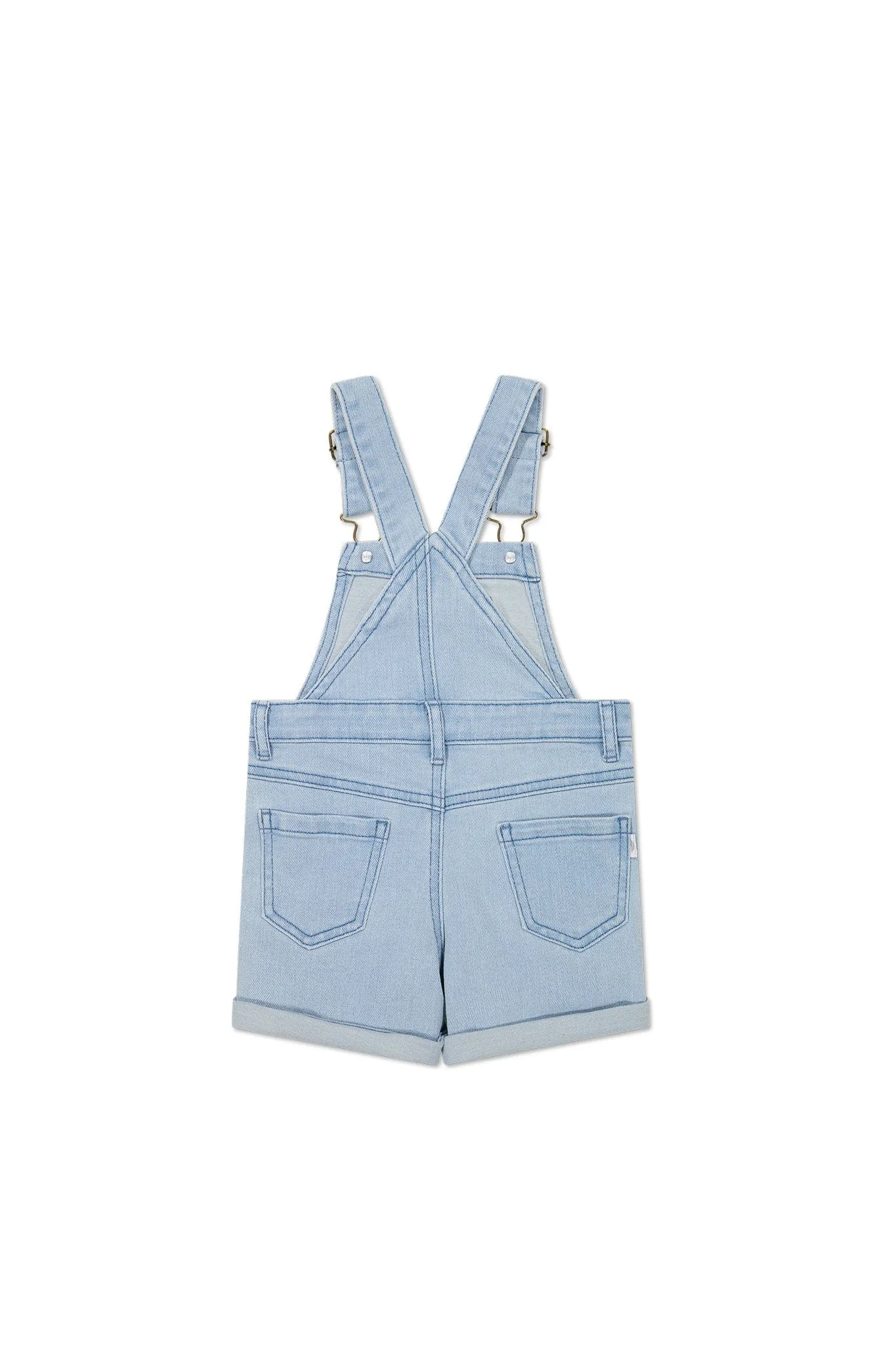 Chase Twill Short Overall - Washed Denim