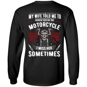 Choose Her or The Motorcycle Long Sleeves