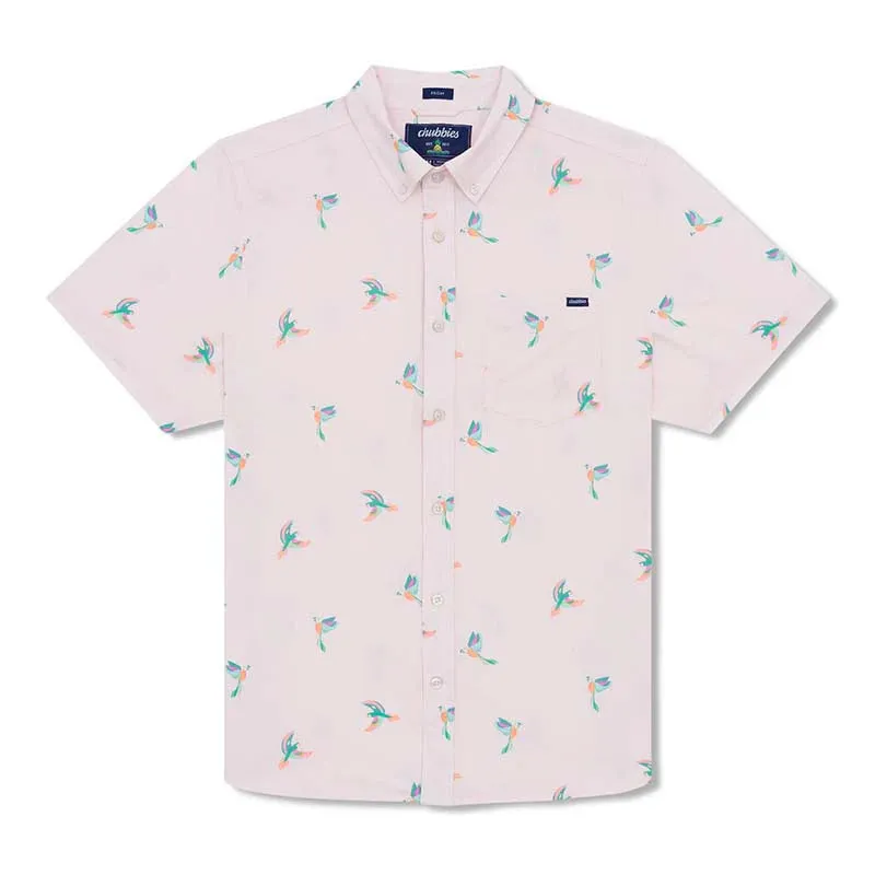 Chubbies Mens The Parrot Party Short Sleeve Button Down Shirt