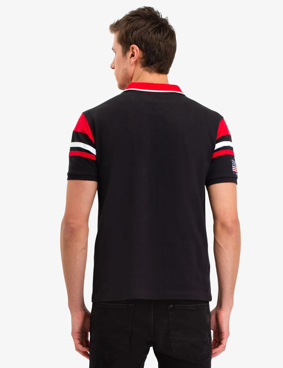 COLORBLOCK STRIPE POLO SHIRT