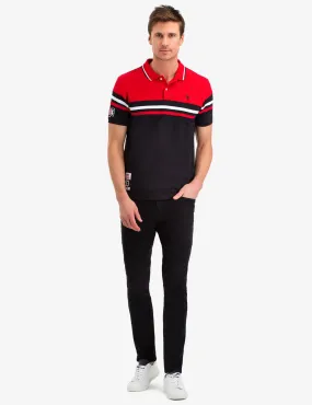 COLORBLOCK STRIPE POLO SHIRT