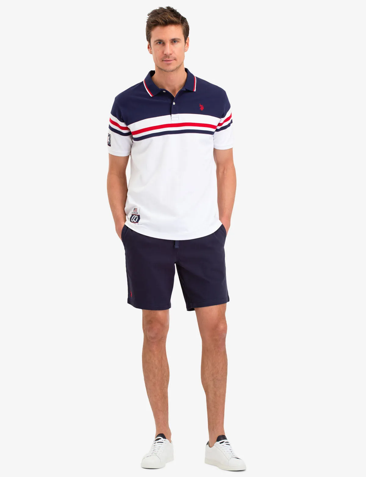 COLORBLOCK STRIPE POLO SHIRT