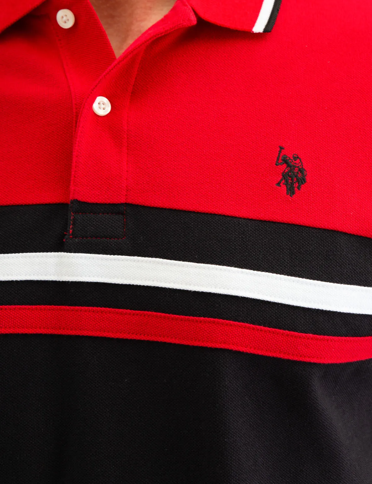 COLORBLOCK STRIPE POLO SHIRT