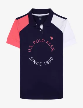 COLORBLOCK USPA CIRCLE LOGO POLO SHIRT