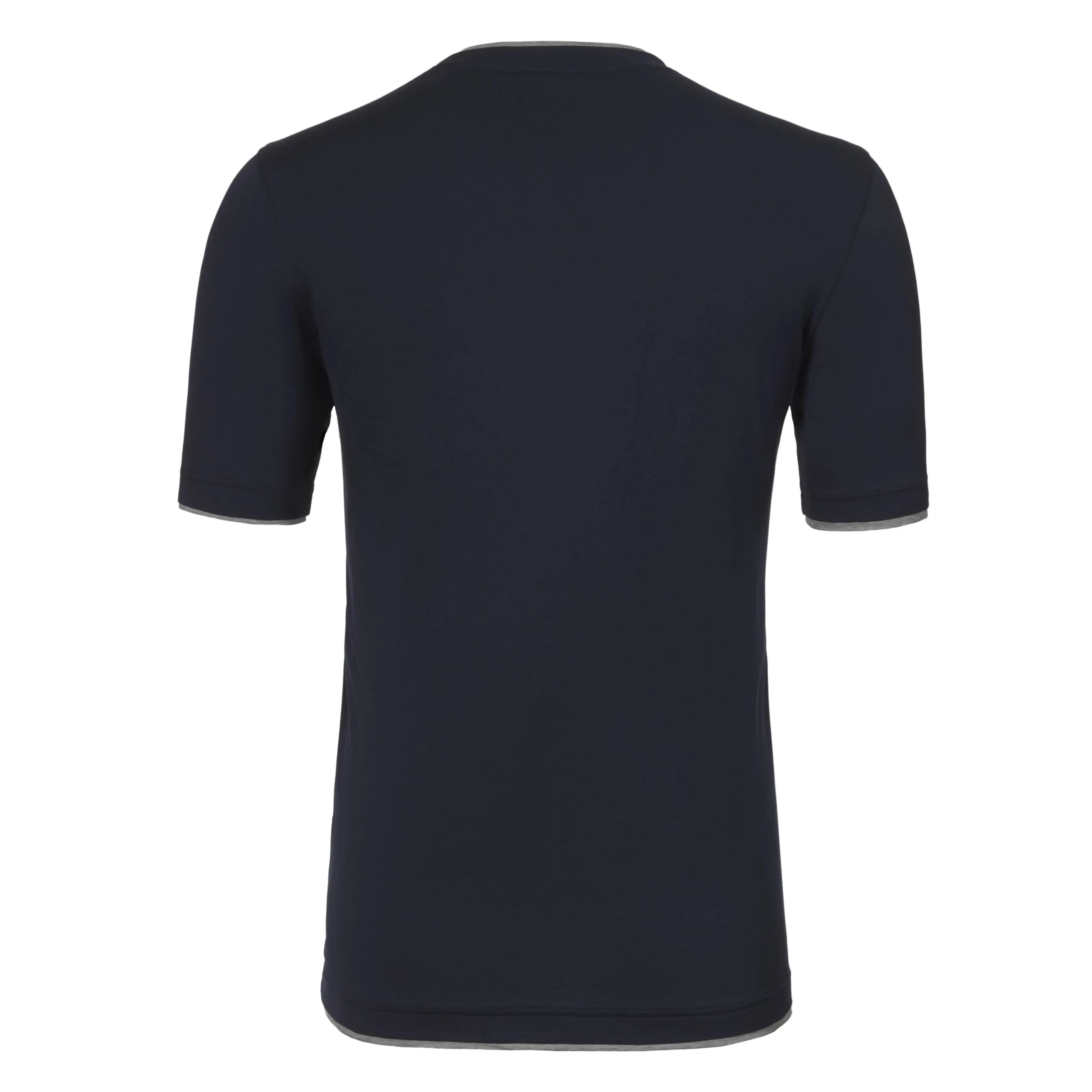 Cotton Crew-Neck T-Shirt in Dark Blue