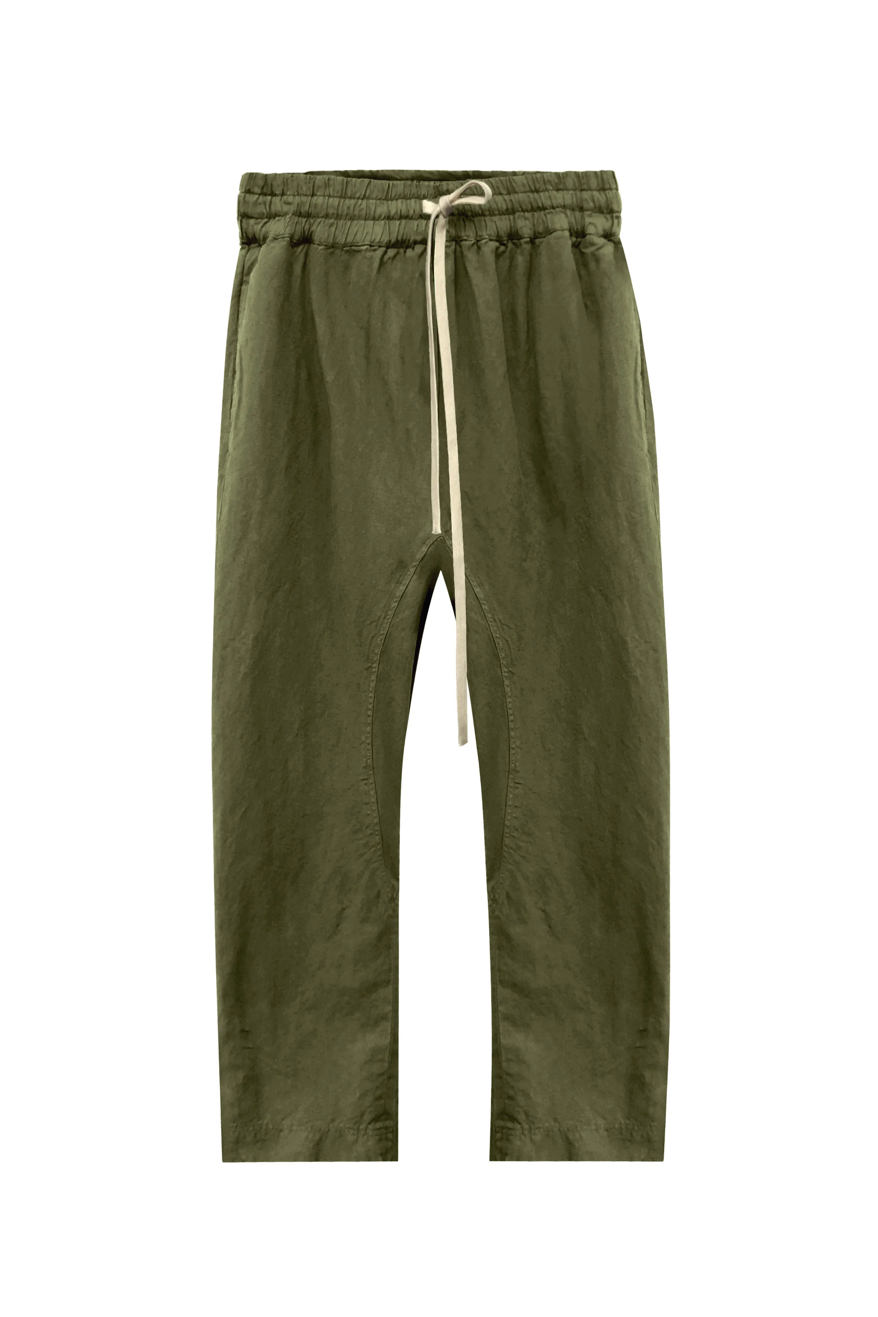 Cotton Jogger Pants with Gusset - Olive