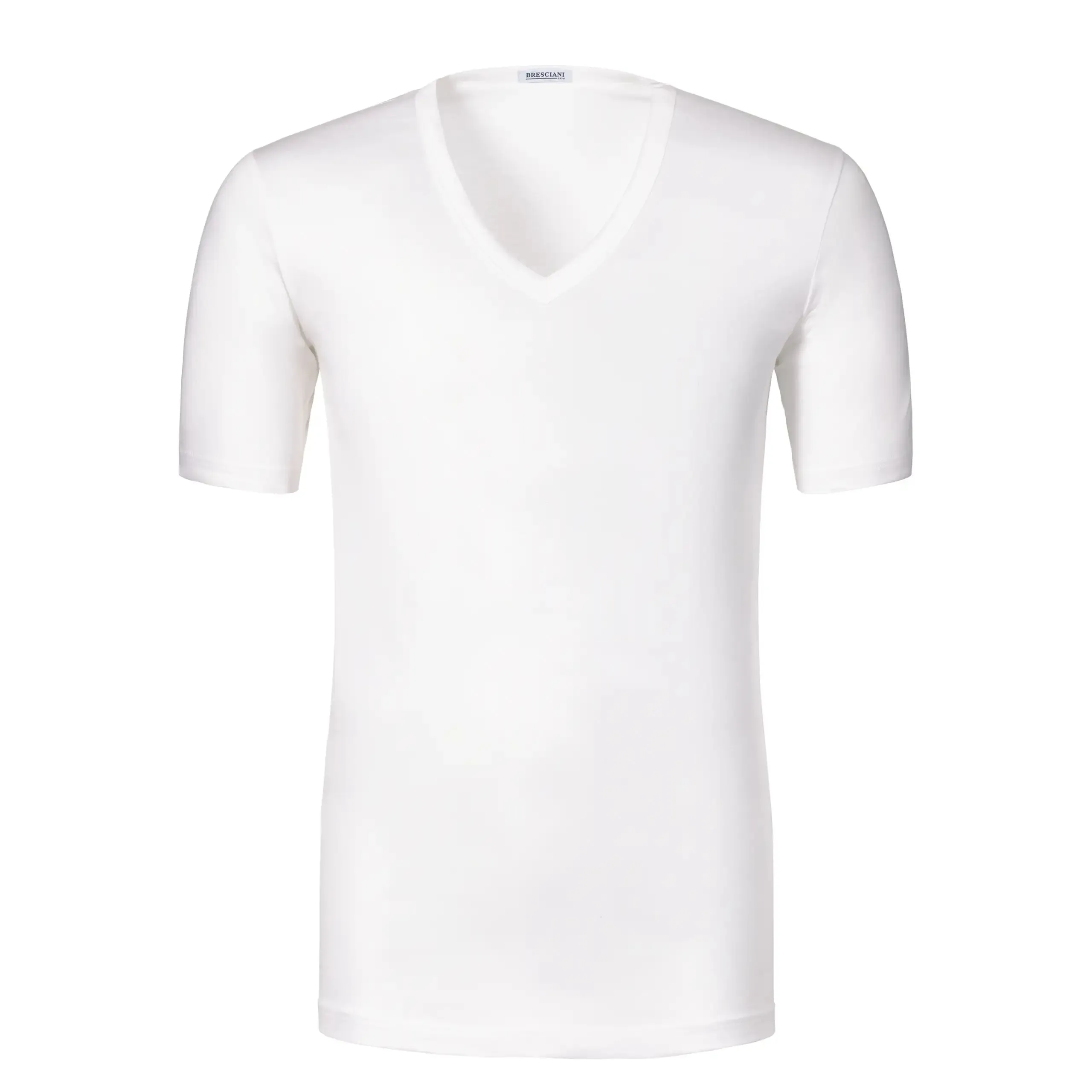 Cotton V-Neck T-Shirt in White