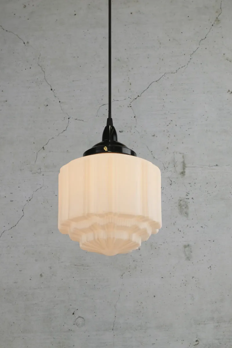 Deco Hand Blown Glass Shade