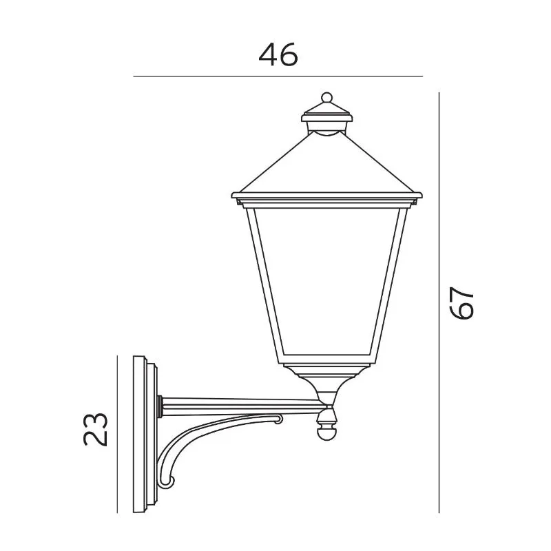 Elegant Arm Exterior Wall Light | Assorted Finishes