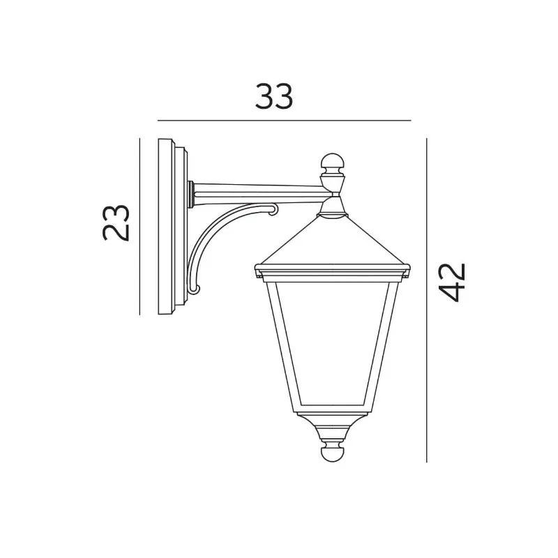 Elegant Arm Exterior Wall Light | Assorted Finishes