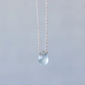 Elemental Aquamarine Necklace in Silver