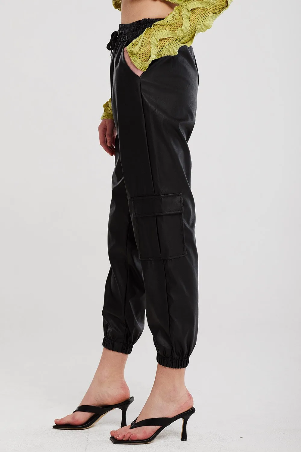 Emery Pleather Joggers