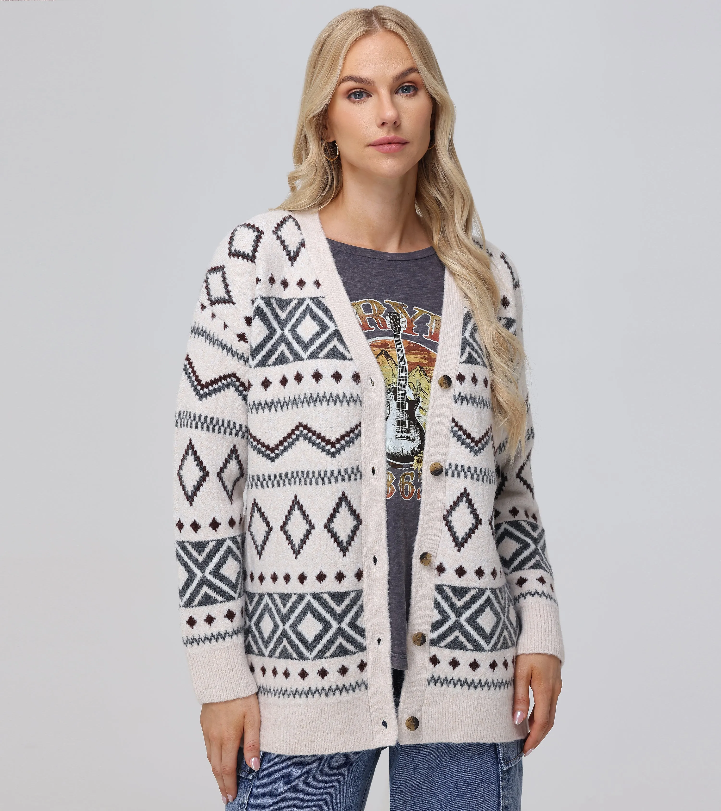 Fairisle Boyfriend Cardigan