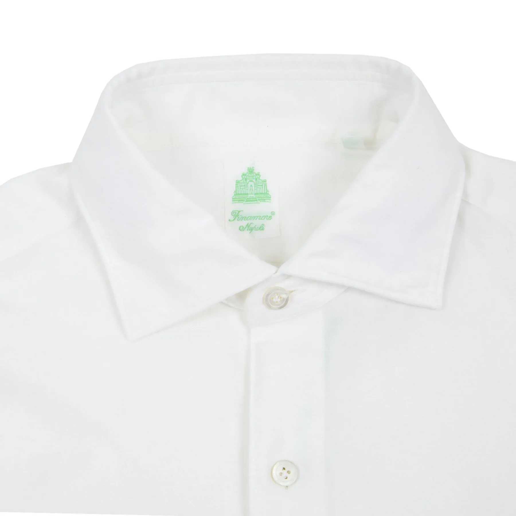 Finamore Tokyo Brushed Cotton Shirt in White