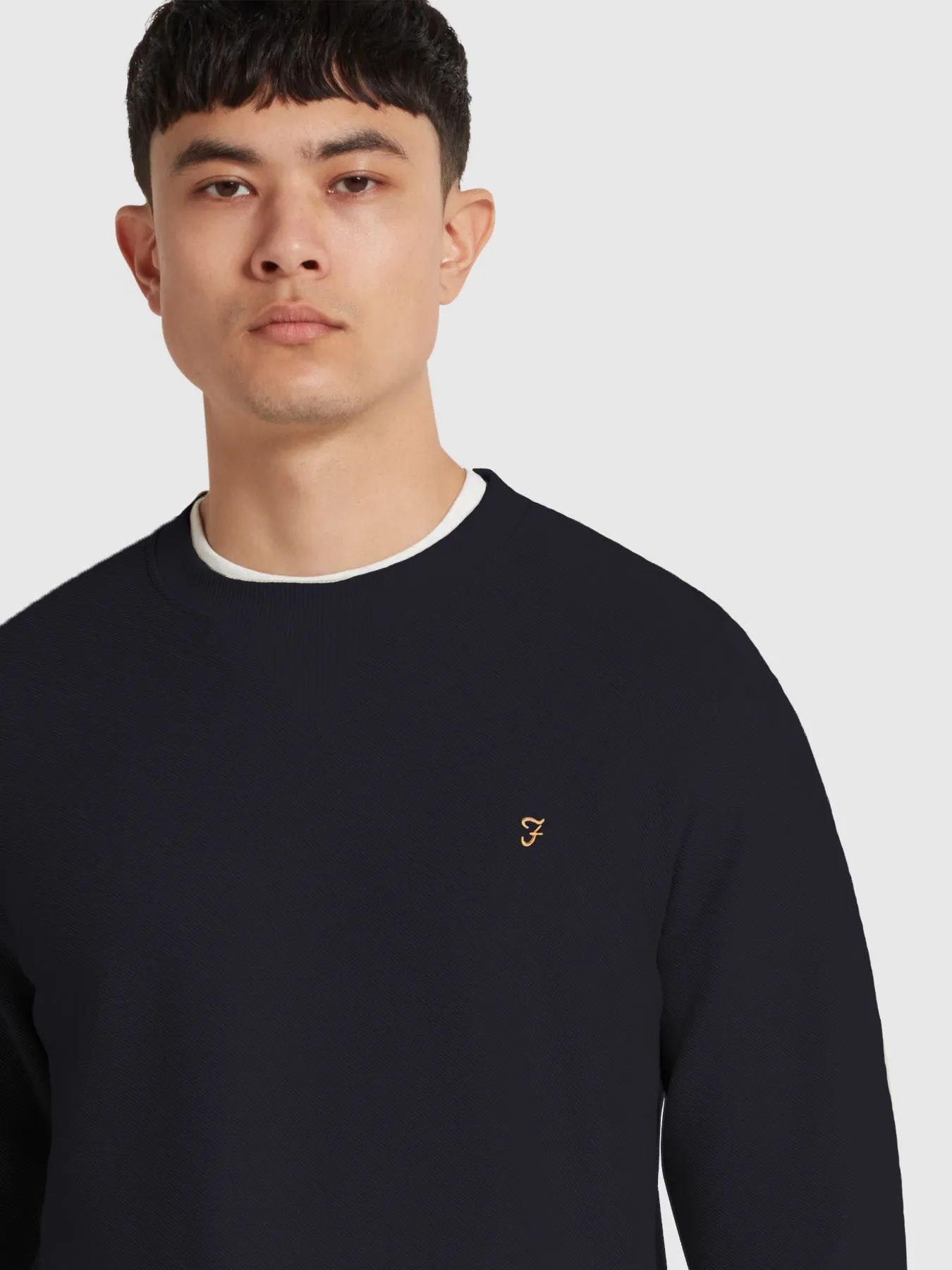 Galli Twill Crew Neck Sweatshirt In Black