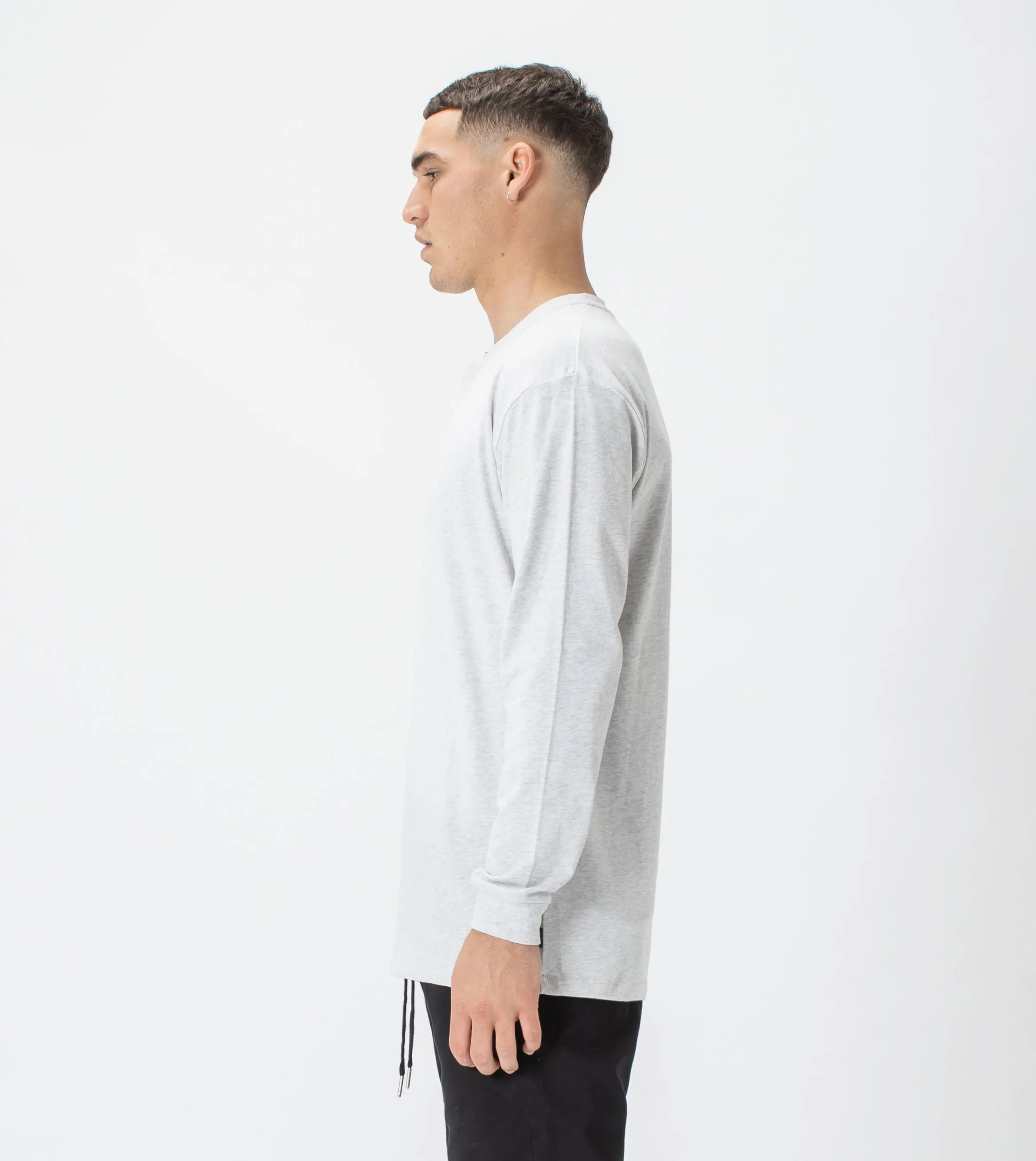 Henley LS Tee Blizzard Marle