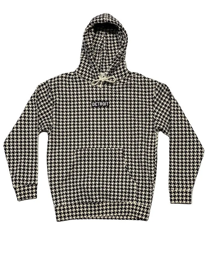 Ink Detroit Premium Heavyweight Hoodie - Houndstooth