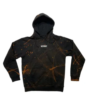 Ink Detroit Premium Heavyweight Hoodie - Reverse Dyed Black