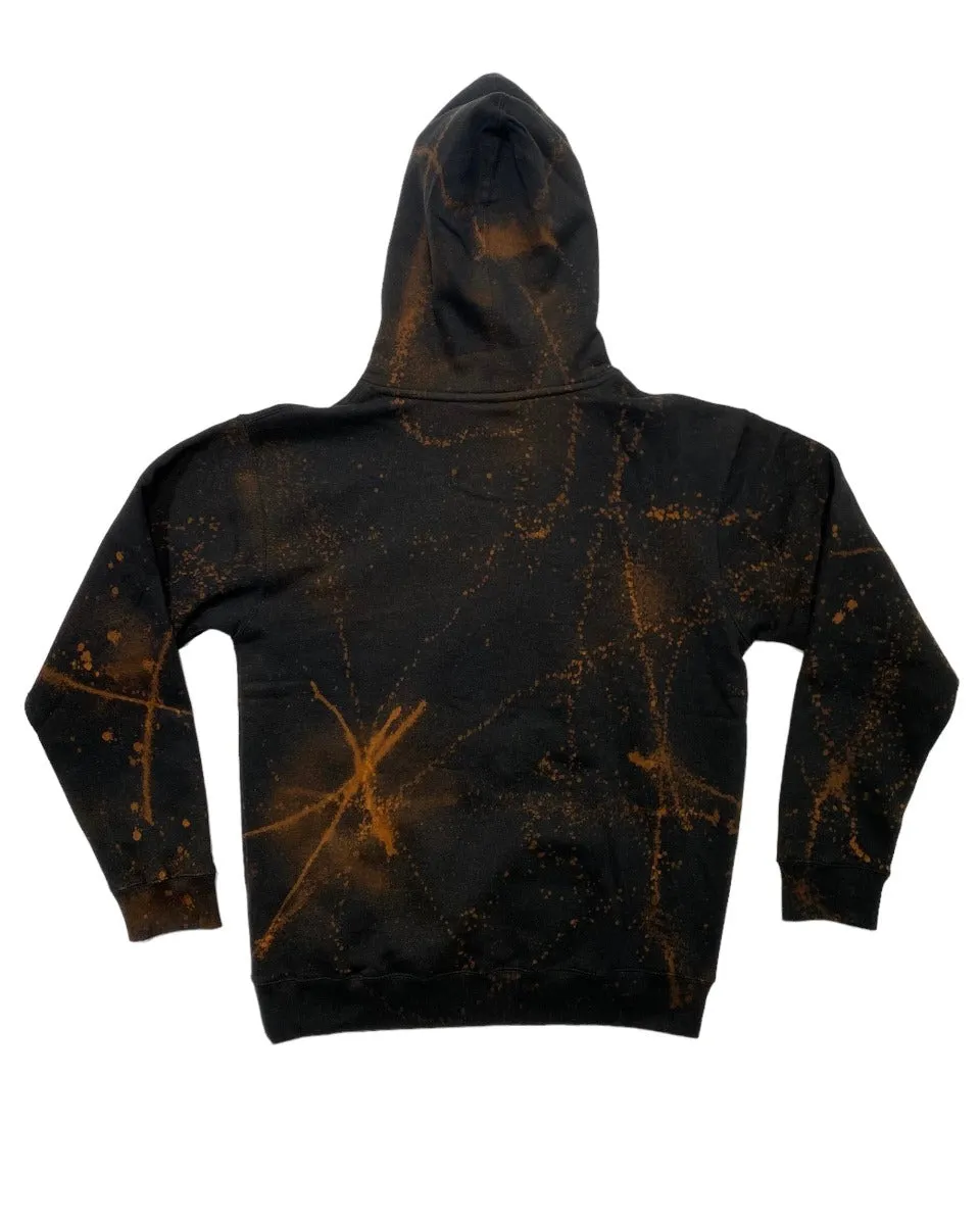 Ink Detroit Premium Heavyweight Hoodie - Reverse Dyed Black