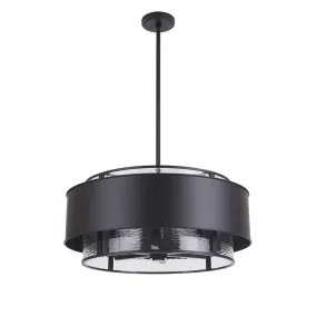 Jupiter 6 Light Pendant Chandelier - Black