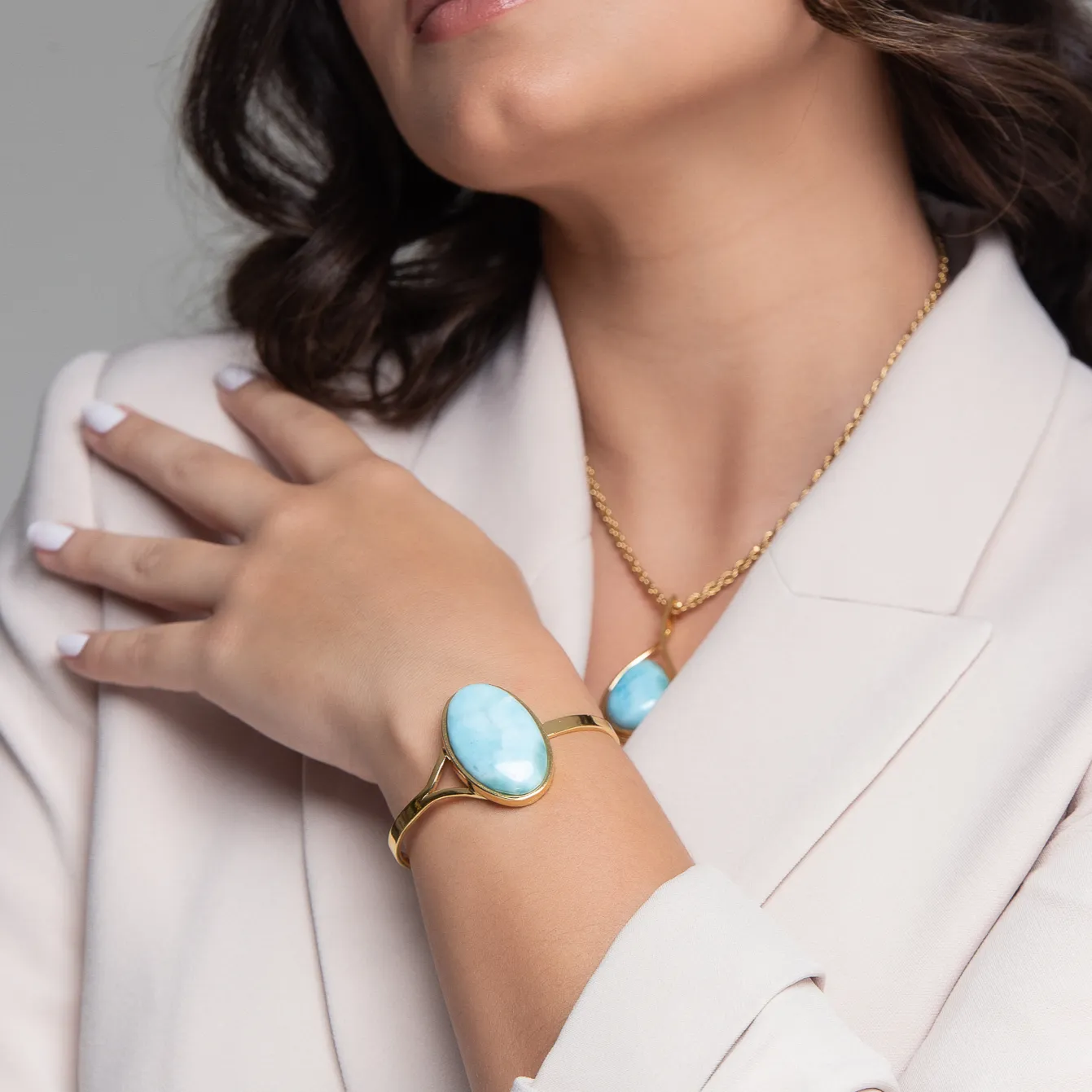 Larimar Gold Vermeil Cuff Iris