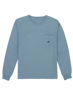 LD Parker Pocket Tee LS Steel Blue