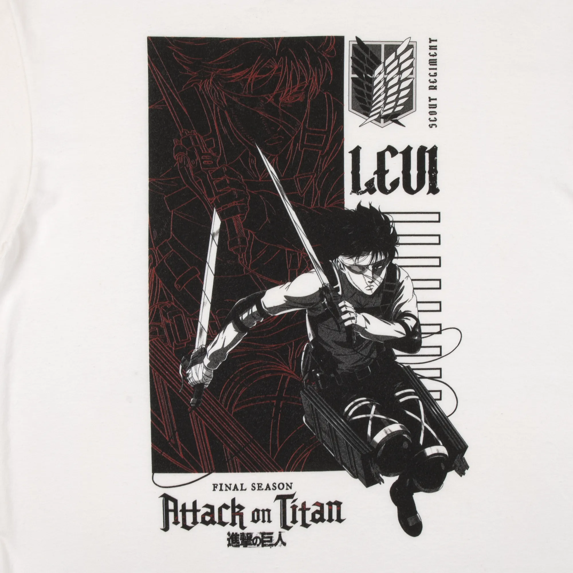 Levi Ackerman ODM Gear White Tee