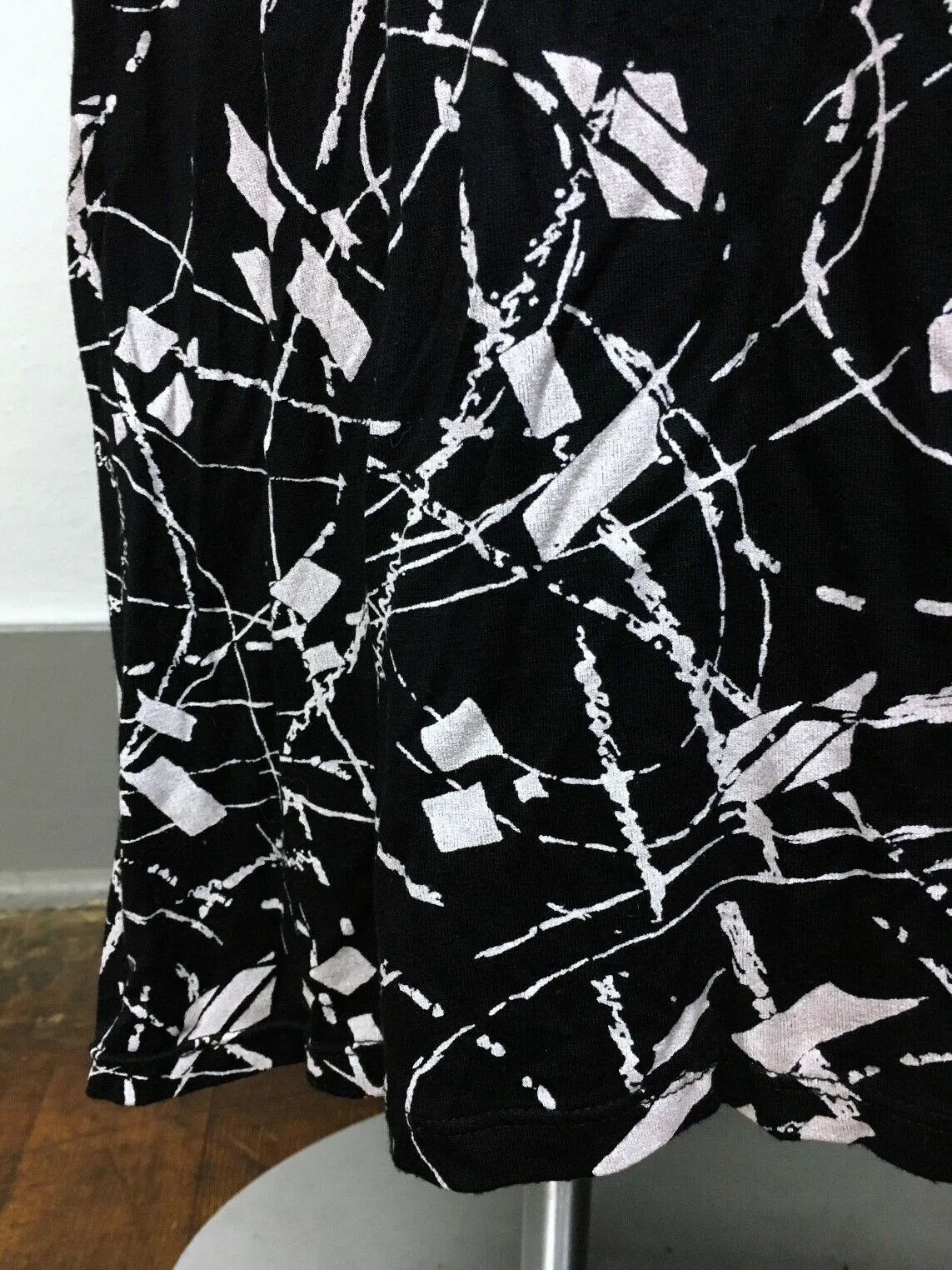 Matti Mamane Size 14/16 Black & White Abstract Dress