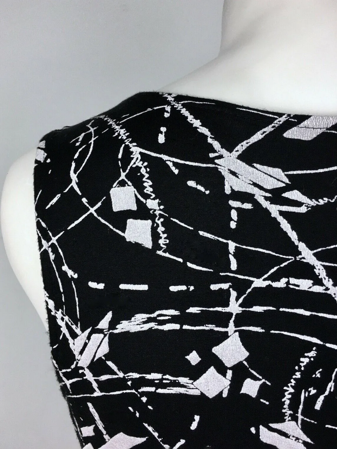 Matti Mamane Size 14/16 Black & White Abstract Dress