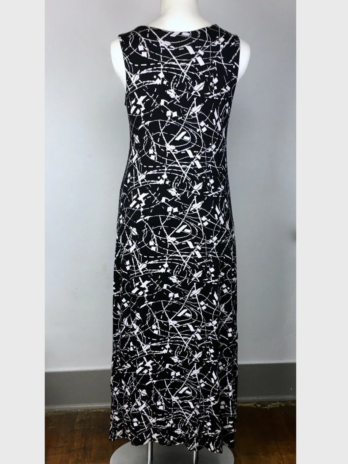 Matti Mamane Size 14/16 Black & White Abstract Dress